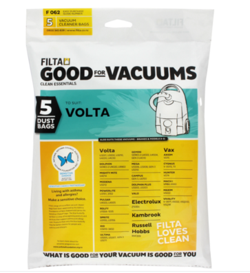 Filta Volta SMS Multi Layered Vacuum Cleaner Bags 5 Pack (F062) - BUY 1 GET 1 FREE