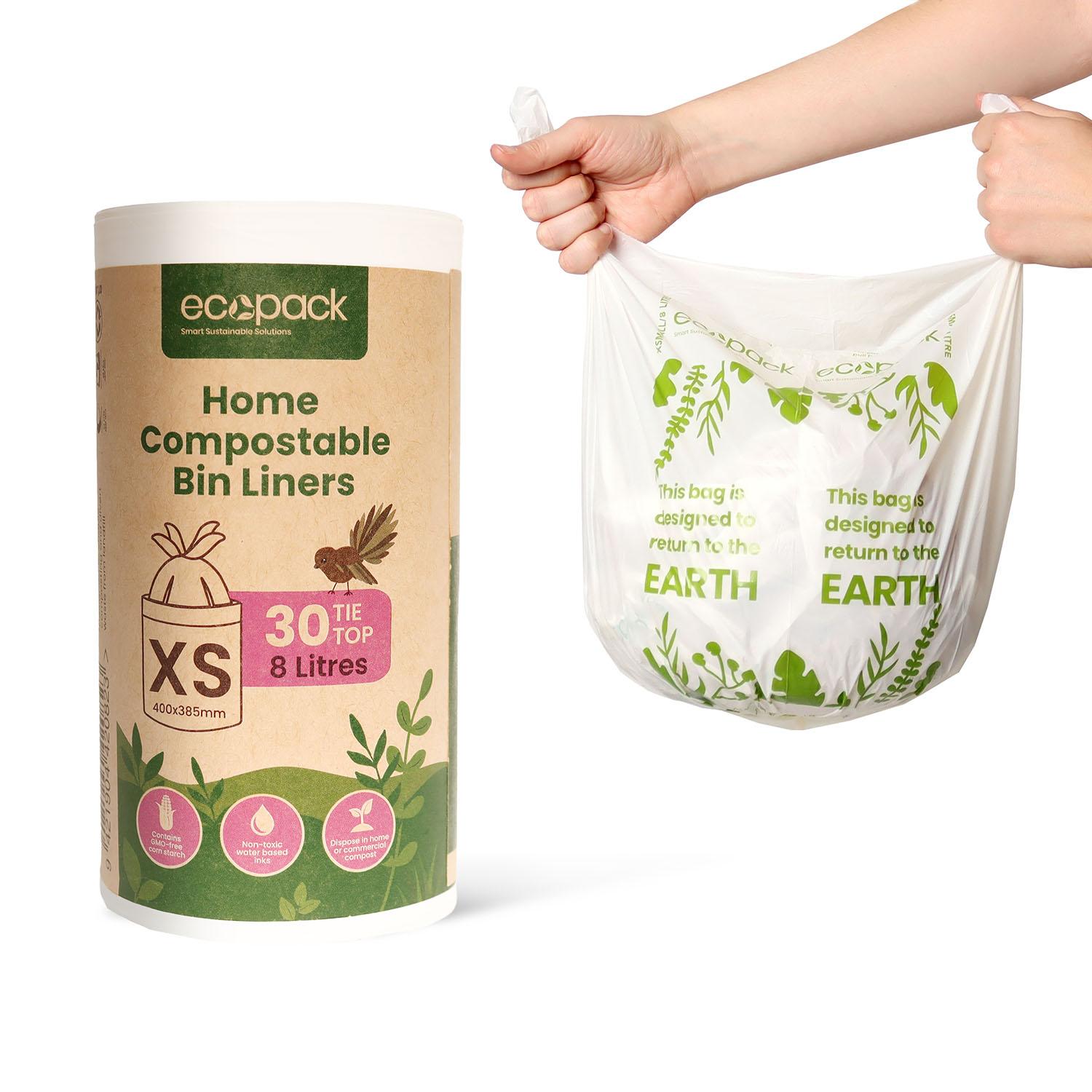 8L Compostable Bin Liner Roll (30 Bags) – Ecopack
