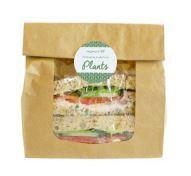 Bag kraft with window bloomer 15 x 7.5 x 22cm high, 1.5L - Vegware
