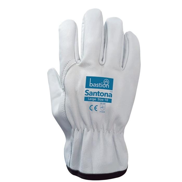 Cow Grain Natural Leather, Riggers Glove Santona Large - Bastion
