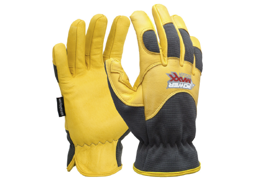 POWERMAXX RIGGER Premium Gold Leather Mechanic Riggers Glove, 2X-Large - Esko