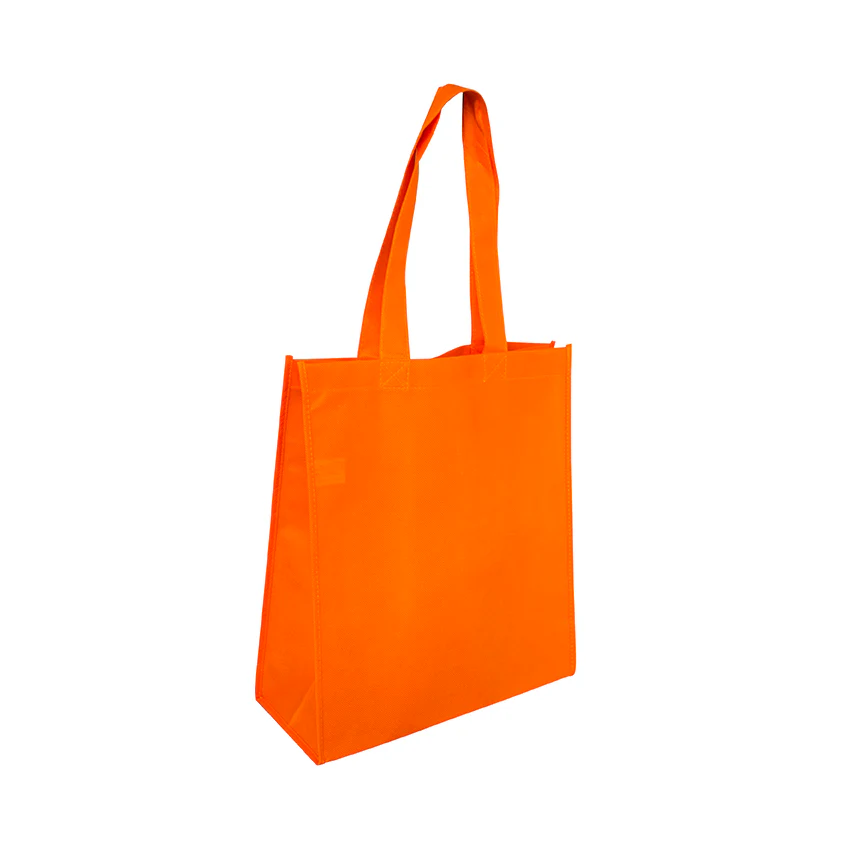 Non-Woven Tote Bag with Gusset - ORANGE - Ecobags