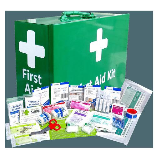 Work Place 1-25 Person in ABS Green Wall Mount First Aid Box PREMIUM - DTS Medical