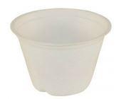 Bowl Sugar Cane 90ml 7x5cm high 7cm PLA lid, Carton 1000 - Vegware