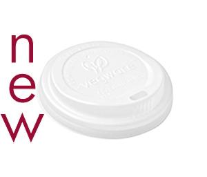 Hot Cup Lid 6oz 72mm CPLA (Fits 6oz Cup), Carton 1000 - Vegware