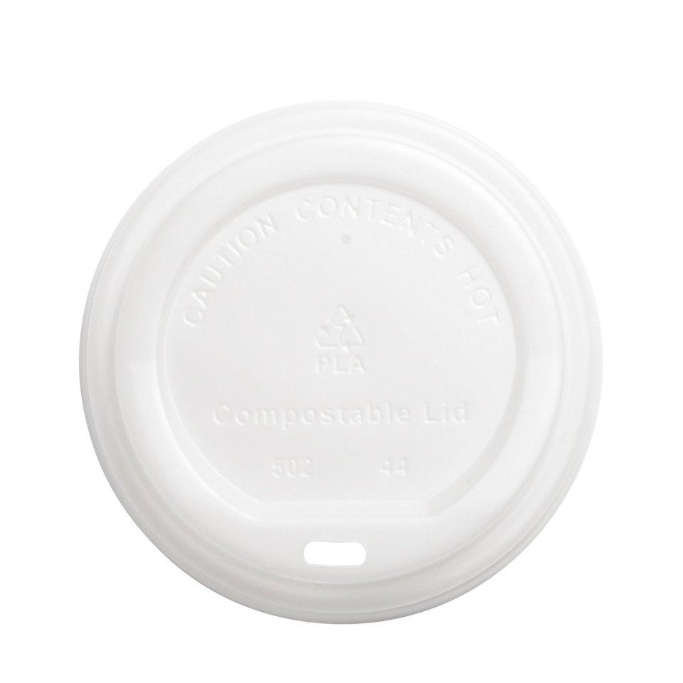 Lid for Hot Cup Compostable 12oz & 16oz 90mm - Ecoware
