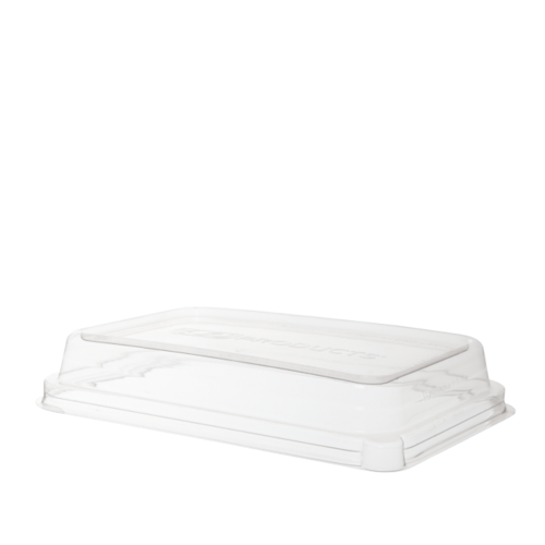 Lid Dome RPET Fits  24 TO 32oz SC RECT EP Clear 222 x 146 x 38   - Detpak