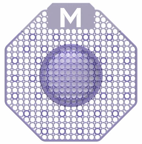 Scented Enzyme Block Urinal Screen - Purple, Ocean Mist Pack 10 - Matthews
