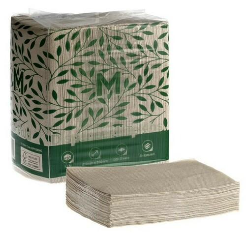 Dispenser Napkins - Brown, 210mm x 330mm, 1 Ply - Matthews