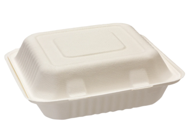 Large Square Bio Food Pack - 3 compartment - Green Choice