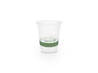 Cold Cup PLA Slim 7oz 220ml Green Stripe - Vegware - Carton 1000