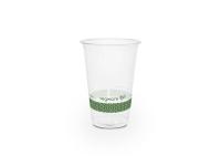 Cold Cup PLA Slim 9oz 280ml Green Stripe, Carton 1000 - Vegware