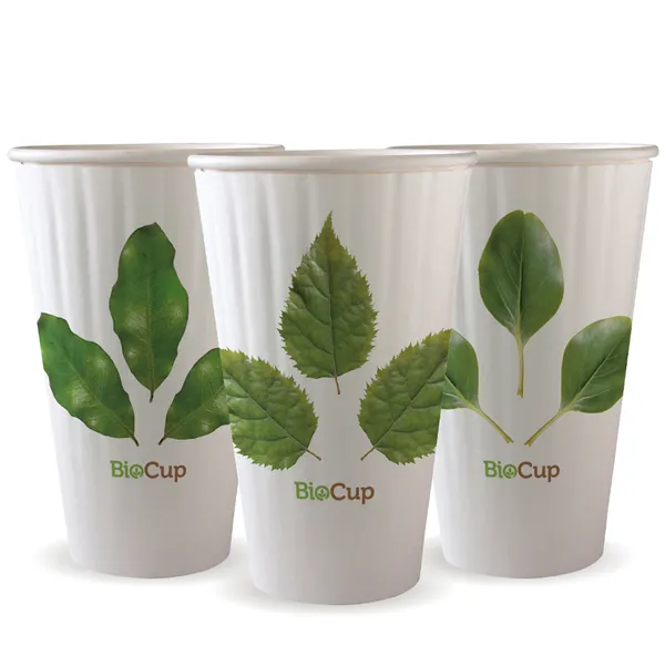 16oz Coffee Cups Leaf (90mm) Double Wall - BioPak